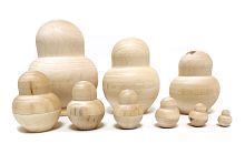 Матрешка 10в1 под роспись большая Русские народные игрушки, 10 кукол, высота 14 см, диаметр 10 см