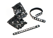 Перчатки панка с металлическими заклепками ва187, размер 8