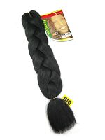 Канекалон 1 цвет X-Pression A01 Черный, пряди, искусственный волос, длина 60 см