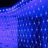 Гирлянда светодиодная "СЕТКА" 2х2 м СИНЯЯ,  240 ламп