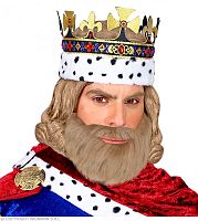 Борода окладистая седая 01858, серый полиэстер, размер 18*14 см