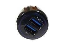 Автомобильный адаптер от прикуривателя YY-888 Qualcomm Qulck Charge 3.0 DC 12-24V 9V 5V, 2 USB 3.1A