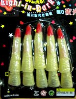 Пальцы накладные светящиеся с красными ногтями, длина 7 см, 10 штук