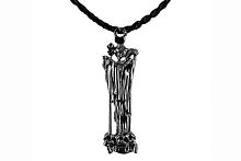 Медальон "Монах смерти", металлический, серебристый, размер 6 см