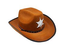 Шляпа ШЕРИФА коричневая со звездой LESD177, полиэстер, размер 56