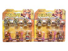 Набор NINJA Фигурки для конструктора Ниндзя ЗОЛОТЫЕ, 6 шт на блистере 