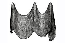 Паутина декоративная черная малая, черный полиэстер, размер 192*68 см