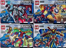 Конструктор MG HEROES ASSEMBLE "Супергерои трансформеры: 2 изменения" MG556, 128-137 деталей
