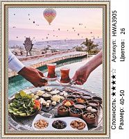 Алмазная мозаика Painting Diamond HWA3905, холст на подрамнике, круглые стразы, 40x50 см 