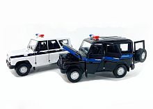 Машина УАЗ-469 "Бобик" ПОЛИЦИЯ 16х7х9 см, 6 шт/уп