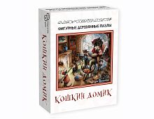 НИ Деревянный пазл "КОШКИН ДОМИК" фигурный 18*18 см, 51 деталь, 4+