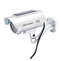 Муляж видеокамеры Орбита OT-VNP20 CCD CAMERA для наружного наблюдения с солнечной батареей, СЕРЕБРО