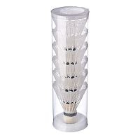 Набор белых воланов SILA PRO для бадминтона 6 штук в тубе, ПВХ