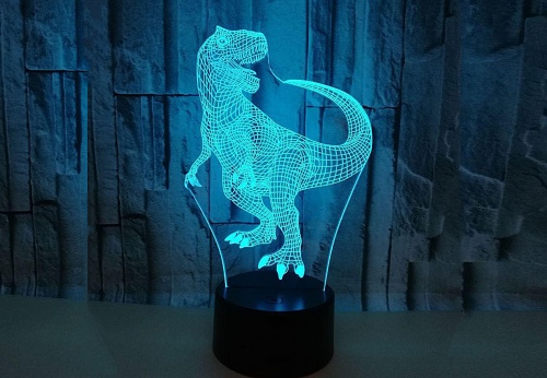 Светильник ночник "Тиранозавр" на подставке фото 3