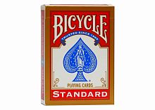 Карты для покера Bicycle Standard 54 Red с пластиковым покрытием, красные, 54 штуки 