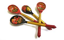 Ложка чайная расписная "Хохлома" Р-45/795