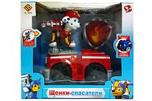 Щенячий патруль Щенки-спасатели + Машина МАРШАЛ, пластик, свет, звук