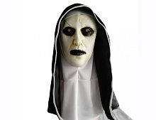 Маска Монашка (маска, платок), латекс, черная, белая ткань, без размера