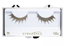 Накладные ресницы EYELASHES с золотом 7906D, пластик