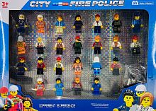 НАБОР Мини Фигурки CITY FIRE POLICE "Службы Полиция, Пожарные, Спасатели" 24 шт в коробке 