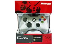 Джойстик проводной XBox 360 White (красная упаковка), контроллер для ПК