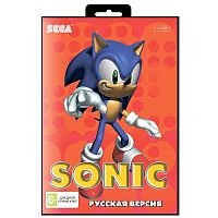 Картридж 16bit одноигровый SONIC/ "Соник" (Русская версия)4Мб