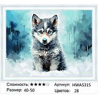 Алмазная мозаика Painting Diamond HWA5315, холст на подрамнике, круглые стразы, 40x50 см 