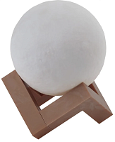 Светильник ночник "ЛУНА" 3D MOON LAMP на деревянной подставке, Ø 14 см