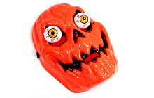 Маска Тыква со светящимися глазами, оранжевая пластмасса 