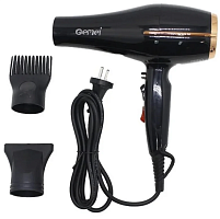 ФЕН Gemei Professional GM-1780, 3000W, AC motor, 2 насадки, 2 скорости