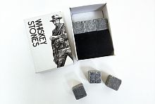 Камни для виски Whiskey Stones, стеатитовые, 6 штук + мешочек