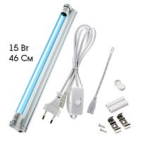 Лампа УФ + Озон бактерицидная Огонек OG-LDP14 15Вт, 460*45*25 мм, до 25 m² /30