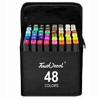МАРКЕРЫ Набор фломастеров MKB-1 TouchCool®, 48 цветов в черной сумке