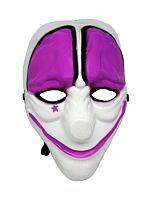 Маска Хокстона из Pay day белая розовые брови пластмассовая, размер 23*27 см