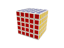 Кубик головоломка MAGIC CUBE 5х5х5 с белой рамкой, размер 6*6*6 см