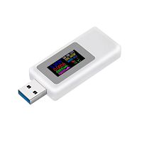 USB тестер KEWEISI KWS-MX19 Белый (напряжение, ток, емкость, энергия, мощность, нагрузка)