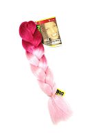 Канекалон 2 цвета X-Pression 35, Ярко-Розовый/Бледно-Розовый, пряди, искусственный волос, длина 60см