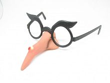 Очки с носом Ведьмы мигающие HH-970A WITCH NOSE GLASSES, без размера