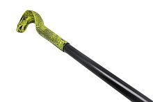 Трость Кобра золотая, черная пластиковая, длина 90 см