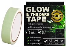 Лента светящаяся в темноте самоклеющаяся GLOW IN THE DARK TAPE 30мм*3м, до 6 часов свечения