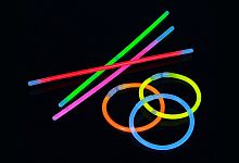 Палочки неоновые светящиеся, 0,5х20 см, 6 штук в пакете, 12/уп