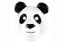 Маска Панды 46886, белая, черная пластмассовая, без размера