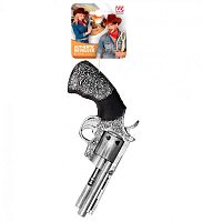 Револьвер ковбоя декорация 01449 серебряный пластик, размер 25 см 