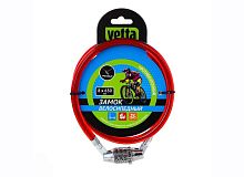 Замок велосипедный противоугонный кодовый, тросовый, 8 х 650мм