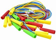 Скакалка гимнастическая с пластмассовыми ручками, длина 2,5 метра