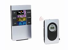 Метеостанция Орбита OT-HOM07 часы, термометр, гигрометр с беспроводным датчиком, цветной экран 