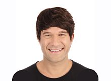 Парик мужской короткий коричневый BW305, синтетическое волокно, без размера