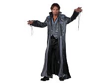Костюм Волшебника взрослый (жилет, сюртук) AC434, черный с синим, размер 48-50