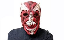 Маска Монстр - Дьявол 8293M, красный латекс, взрослая